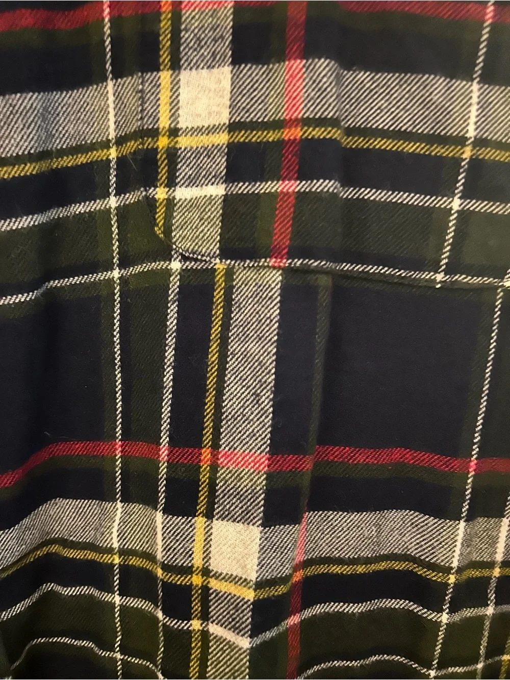 J. Crew Men's Navy, Red & Green Plaid Button-Down Shirt